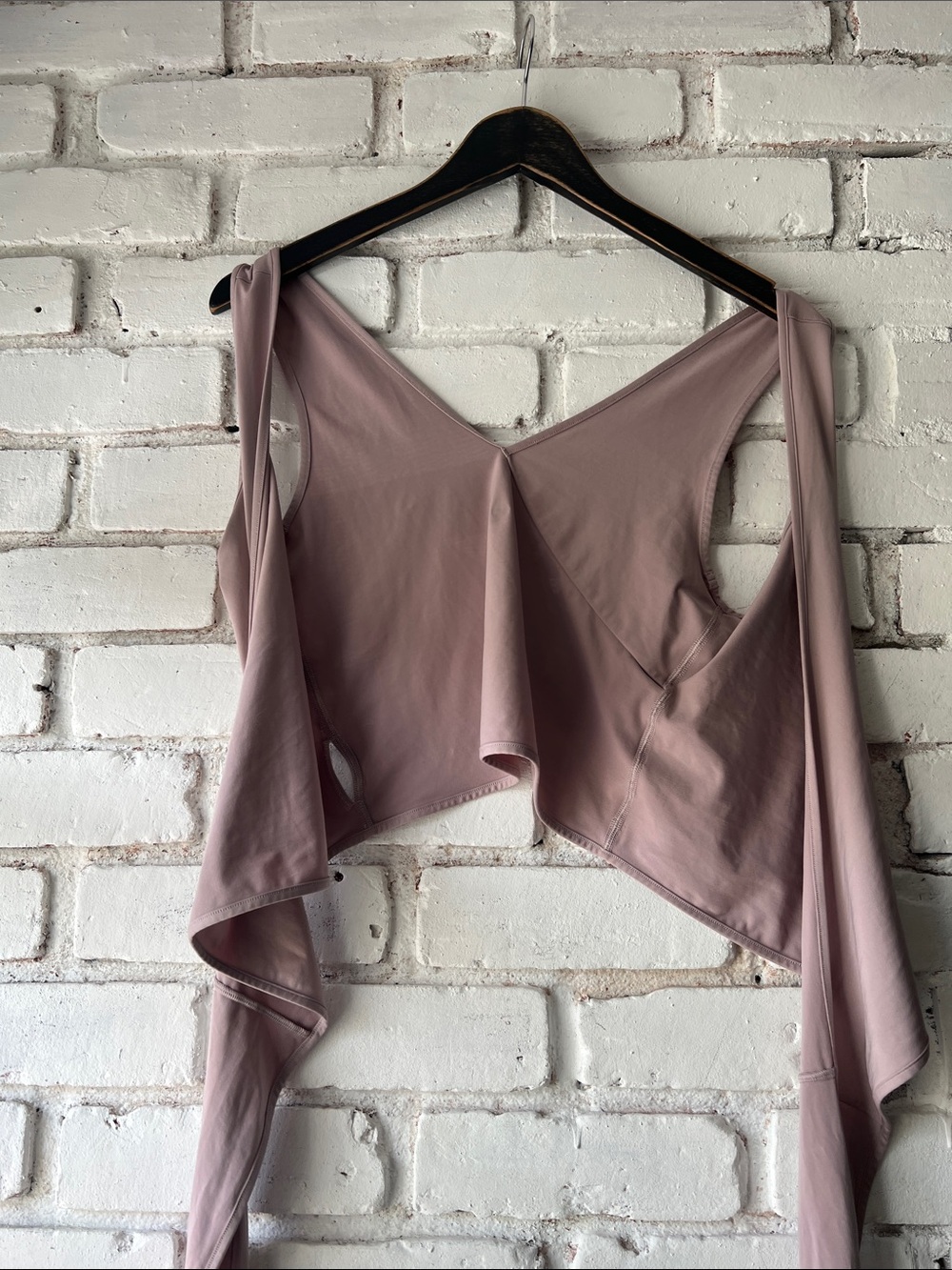 Lululemon Women's Blush Wrap-Front Crop tank top v neck Pilates Princess - Picture 4 of 6